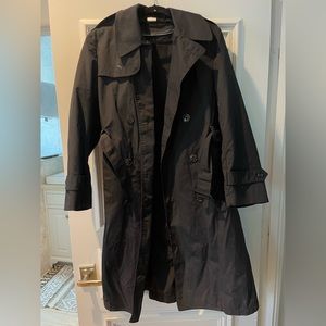 Long Black Raincoat/trench coat